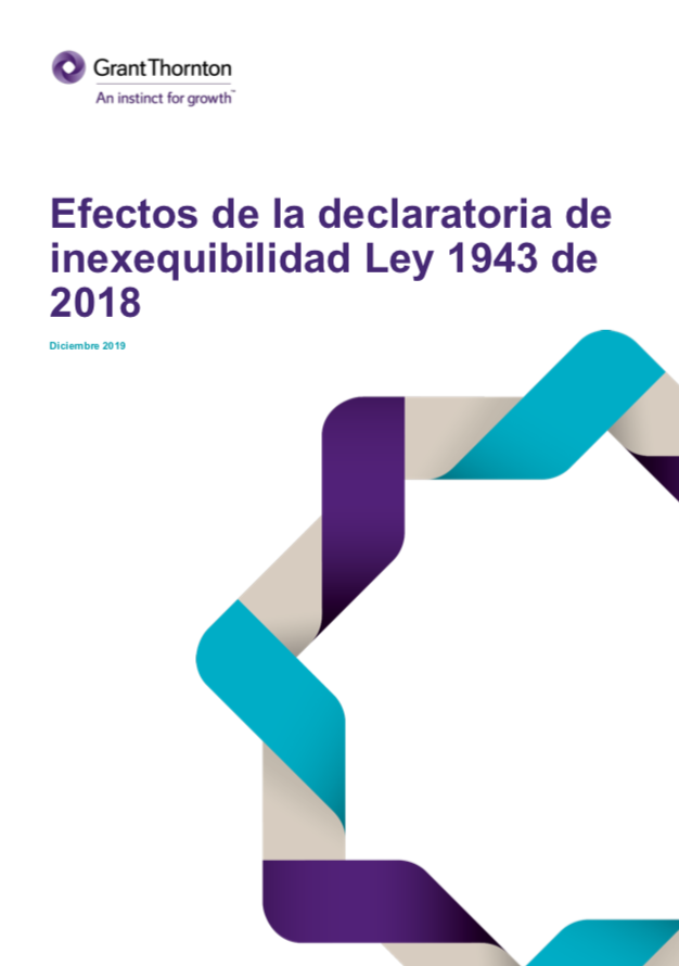 Efectos de la declaratoria de inexequibilidad Ley 1943 de 2018